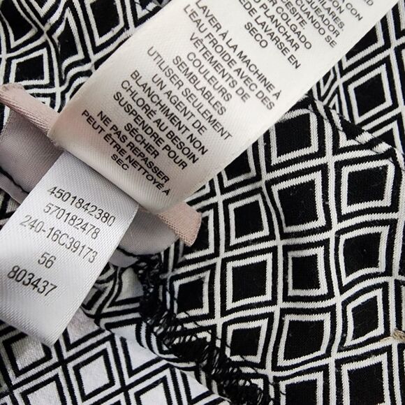 Chicos Fabulously Slimming Ankle Pants Women Size 1 US 8 Pull On Geometric Black - Picture 9 of 12